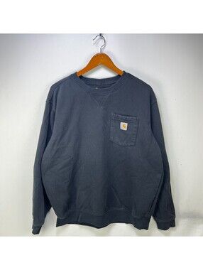 Vintage Carhartt Black Single Pocket Crewneck Sweatshirt L